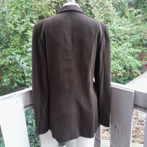 MaxMara Single Breasted Virgin Wool Blend Blazer Jacket Women Size 8 - Picture 3 of 10